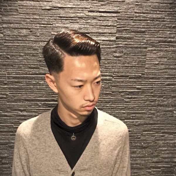 ７：３フェードスタイル＜理容室＞＜銀座＞＜メンズ＞＜ショート