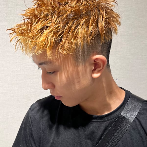 ツイストパーマ×ツーブロックスタイル