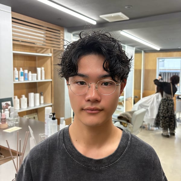 メンズ無造作パーマ
