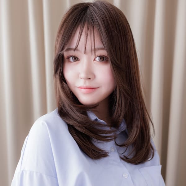 オリーブベージュメテオストレートレイヤーロング20代30代