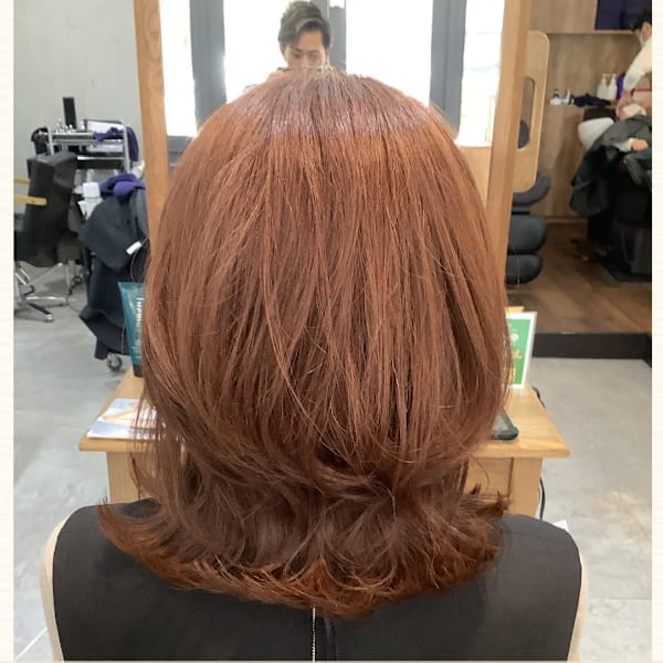 ≪お客様スタイル≫ うるツヤグレイカラーピンクベージュ|chan.