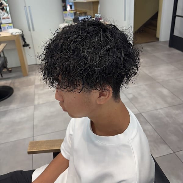 波巻きパーマ