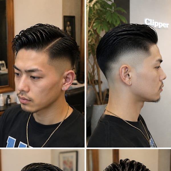 漢の刈り上げ　barberスタイル