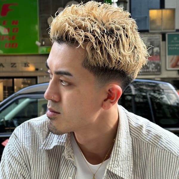 テーパーフェードスパイキーショート