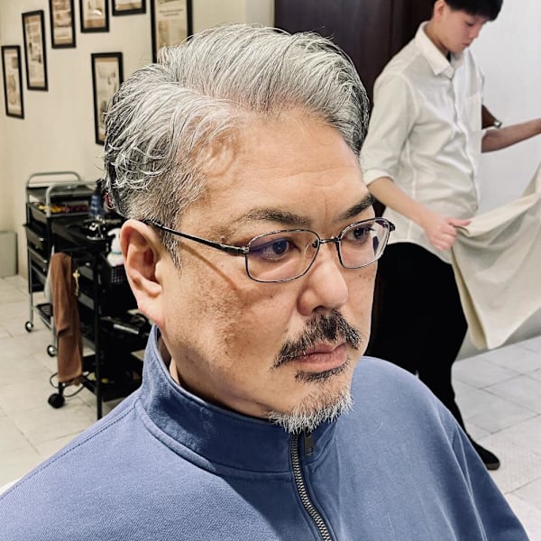 【50代 男性】七三パーマツーブロック