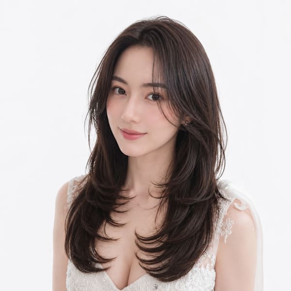 セミロングヘア10