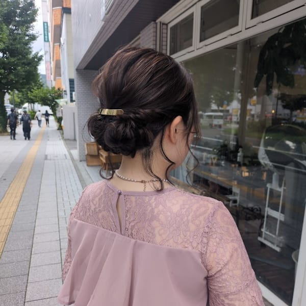 今日のお呼ばれヘアセット