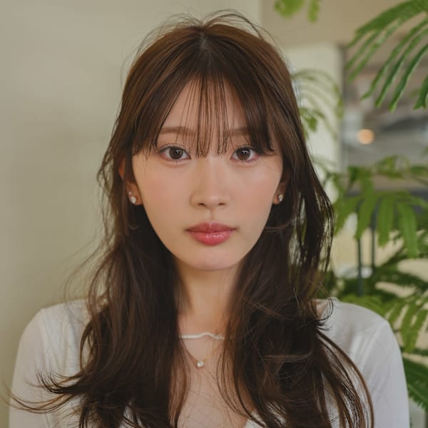 韓国風シースルーバング×レイヤーロング