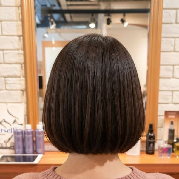 まとまりの良いナチュラルショートボブ【379スタイル】