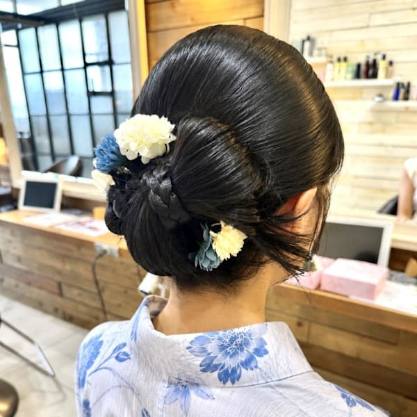 【清水】浴衣ヘアアレンジ/カチモリ/ヘアセット