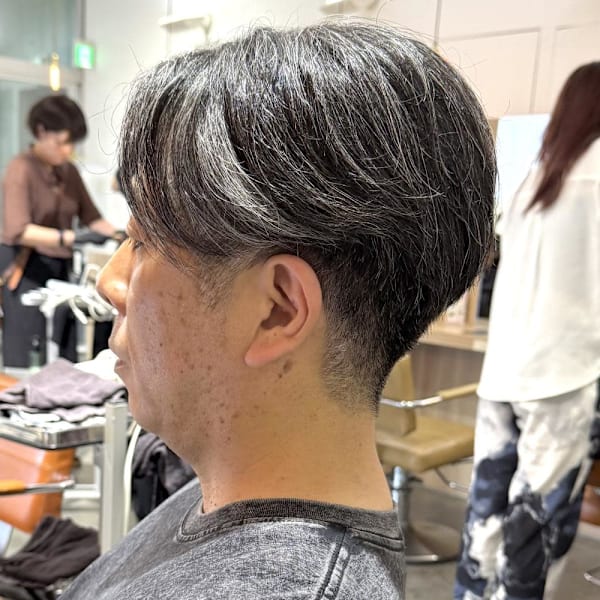 刈り上げセンターパート 森