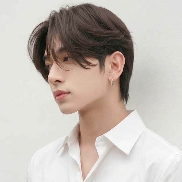 コンマヘアビジカジナチュラルセンターパート　韓国風コンマヘア