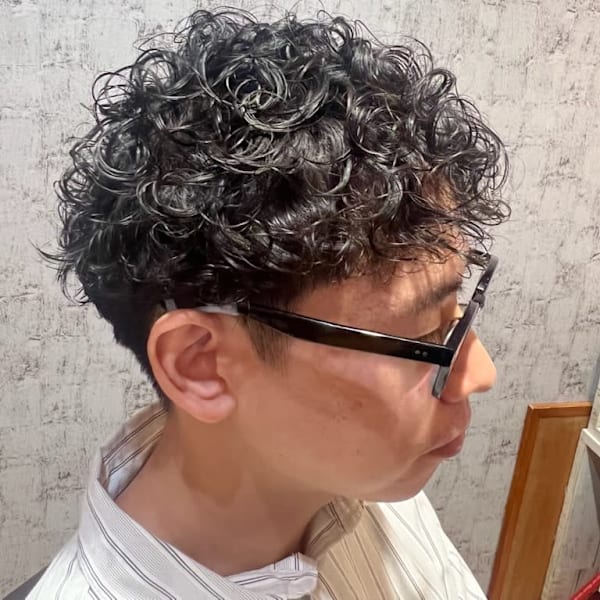 メンズパーマ（スペインパーマ風）