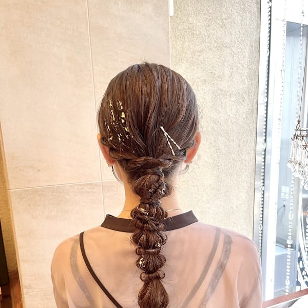 あみおろし/編み下ろし/編み下ろしロング/ヘアアレンジ