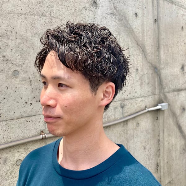 大人短髪、ルーズショートパーマ