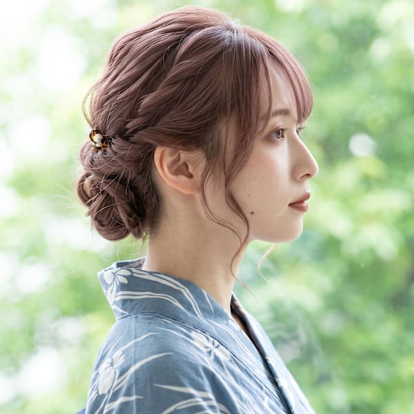 【30代】アンニュイ・ツイストシニヨン×大人浴衣