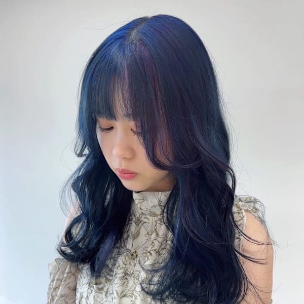 名古屋栄美容室　ネイビーカラー/インナーカラー/ブリー