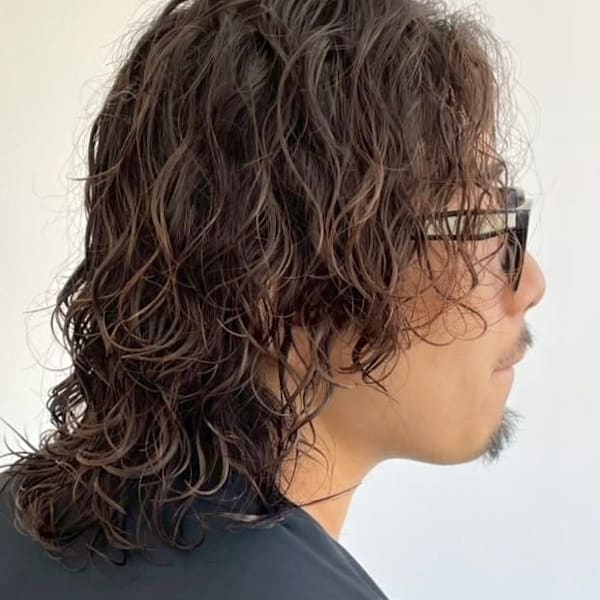 スパイラルパーマ 束感パーマ ロングヘア ウルフカット