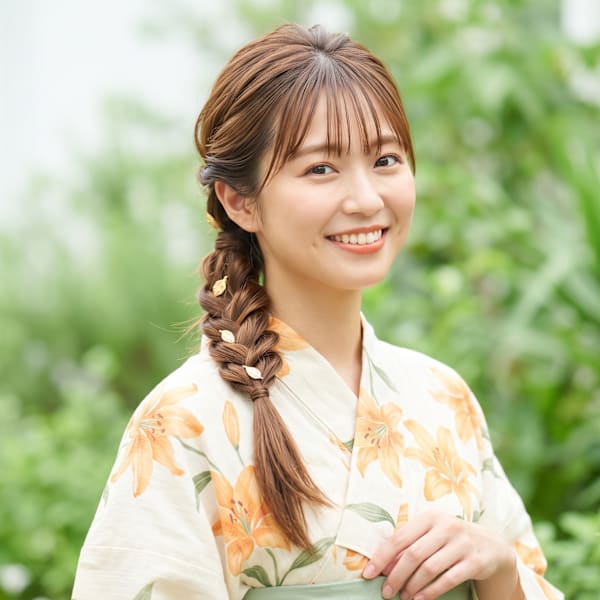 大人可愛い浴衣編みおろし★小顔こなれ抜け感アレンジ