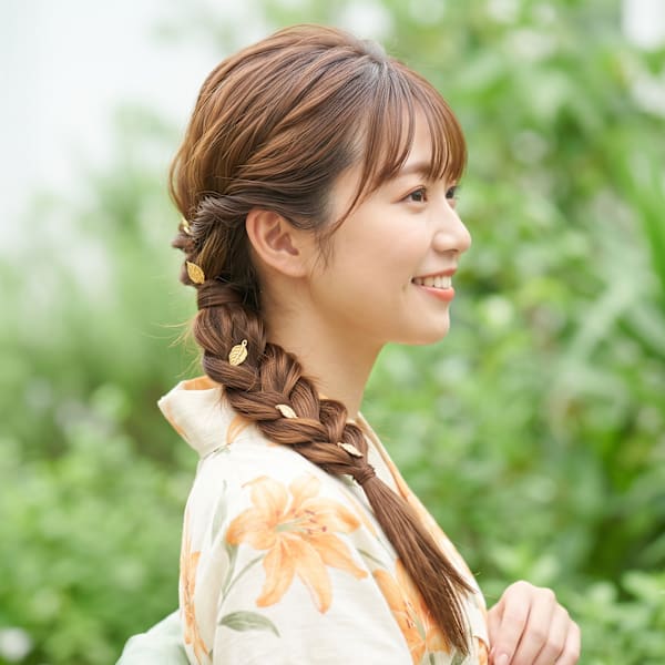 大人可愛い浴衣編みおろし★小顔こなれ抜け感アレンジ