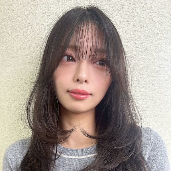 大人フェミニン◎顔周りレイヤー×韓国風ロング