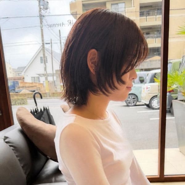大人可愛いくびれミディ顔まわりレイヤー20代/30代/40代