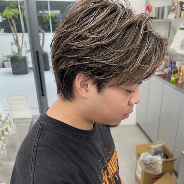 毛流れハイライト×ナチュラル色気スタイル