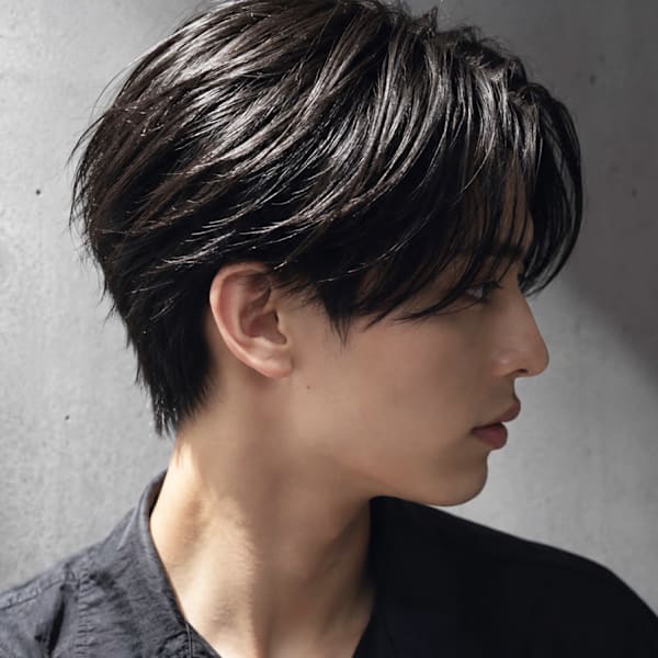 メンズ・ナチュラルセンターパート　京都・河原町♯120|【メンズ個室サロン】ALL DAY HELLO'S