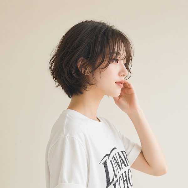 【垢抜けショート】無造作な毛流れでつくる、こなれヘア