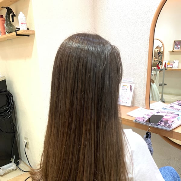 柔らかグレージュカラー|縮毛矯正ヘアケア専門店 BEETLE Hair beauty