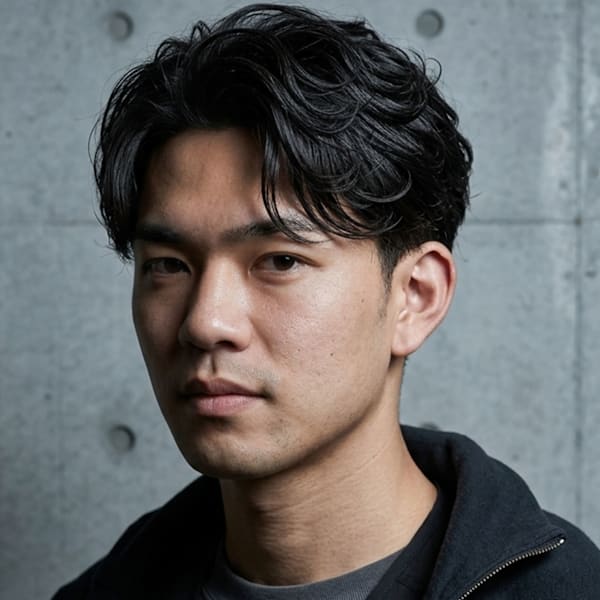 メンズ・フェザーセンターパート　京都・河原町♯115|【メンズ個室サロン】ALL DAY HELLO'S