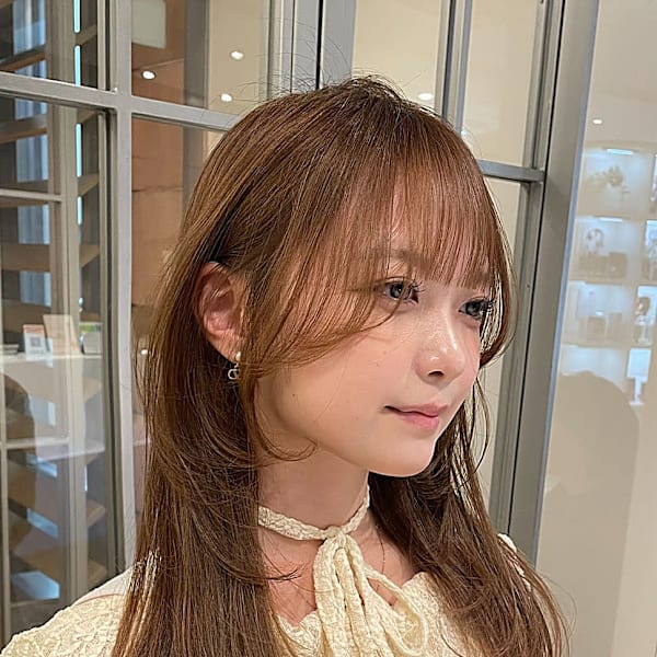 華やかレイヤーの艶ロングウェーブ