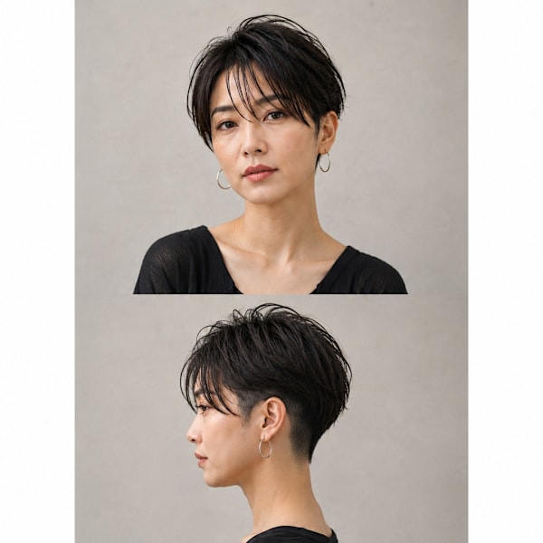 大人女性の刈り上げショート|noodle by CoRe.gn Smart  Salon