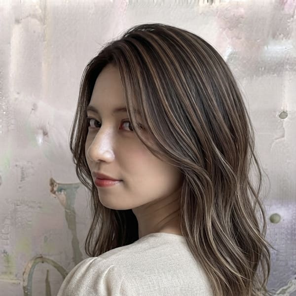 透明感と立体感を楽しむ大人ロングハイライト