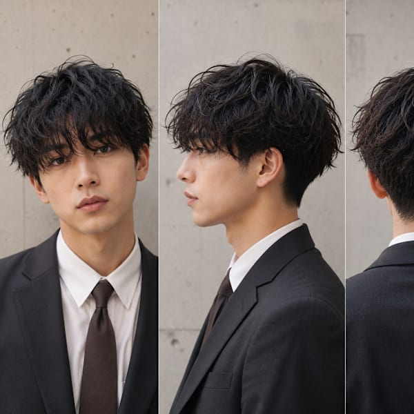 シンプルモテる王道マッシュシャドウパーマ|noodle by CoRe.gn Smart  Salon