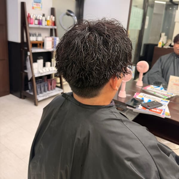 メンズ波うちパーマ