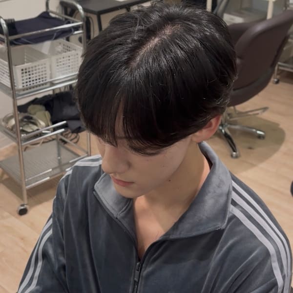 韓国風シースルーマッシュウルフ