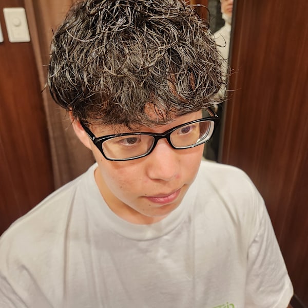波巻きパーマ