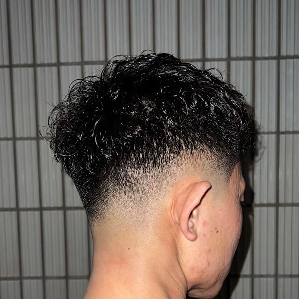 クロップスタイル×パーマ