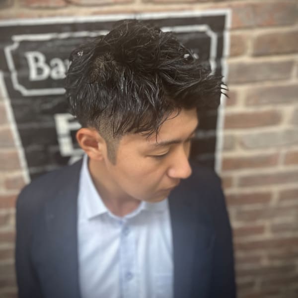 ツーブロピンパーマ