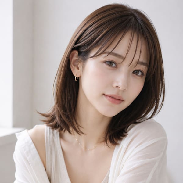 池袋 シースルーバング アッシュグレージュ 伸ばしかけ 縮毛|LILIANA