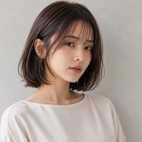 大人かわいいニュアンスボブ