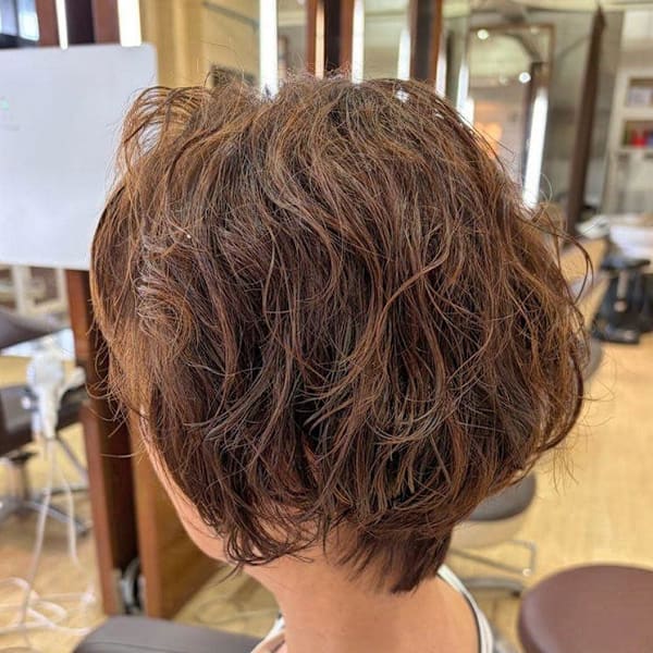 ふんわりパーマ|HAIR＆MAKE manis 髪質改善・白髪ぼかし