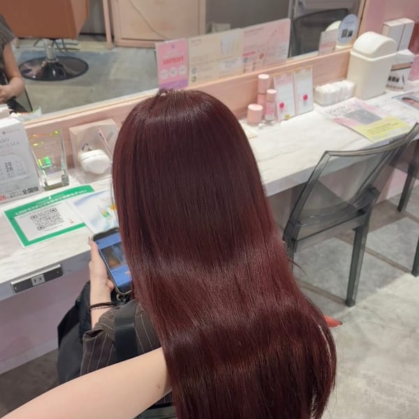 【ワンカラーでできる】ワインレッドカラー🍒