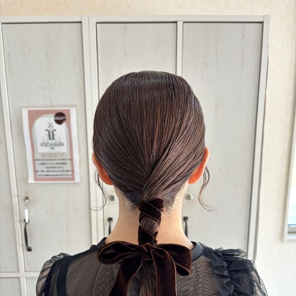 ベロアリボンタイトアレンジ