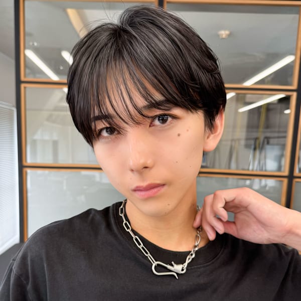 【メンズ縮毛矯正】束感◎モテる黒髪ショート