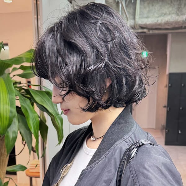 ボブ韓国ヘア顔周りレイヤーミディアム_ba586891