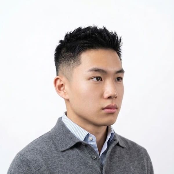 ツーブロックショートカルマヘアスリックバックジェットフェード