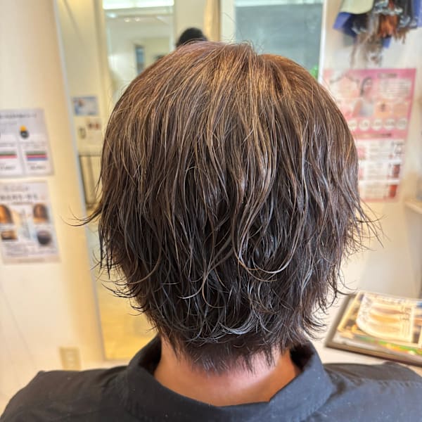 波巻きパーマ