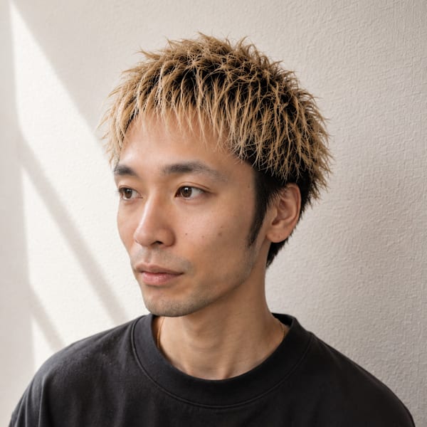 メンズブリーチ×束感ショート